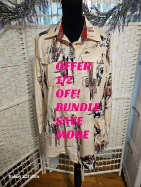 Misslook Wild West Print Peplum Blouse